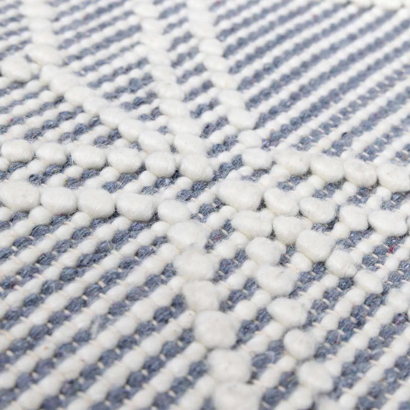 Ramsbury Denim Blue Wool Rug by Boutique Rugs