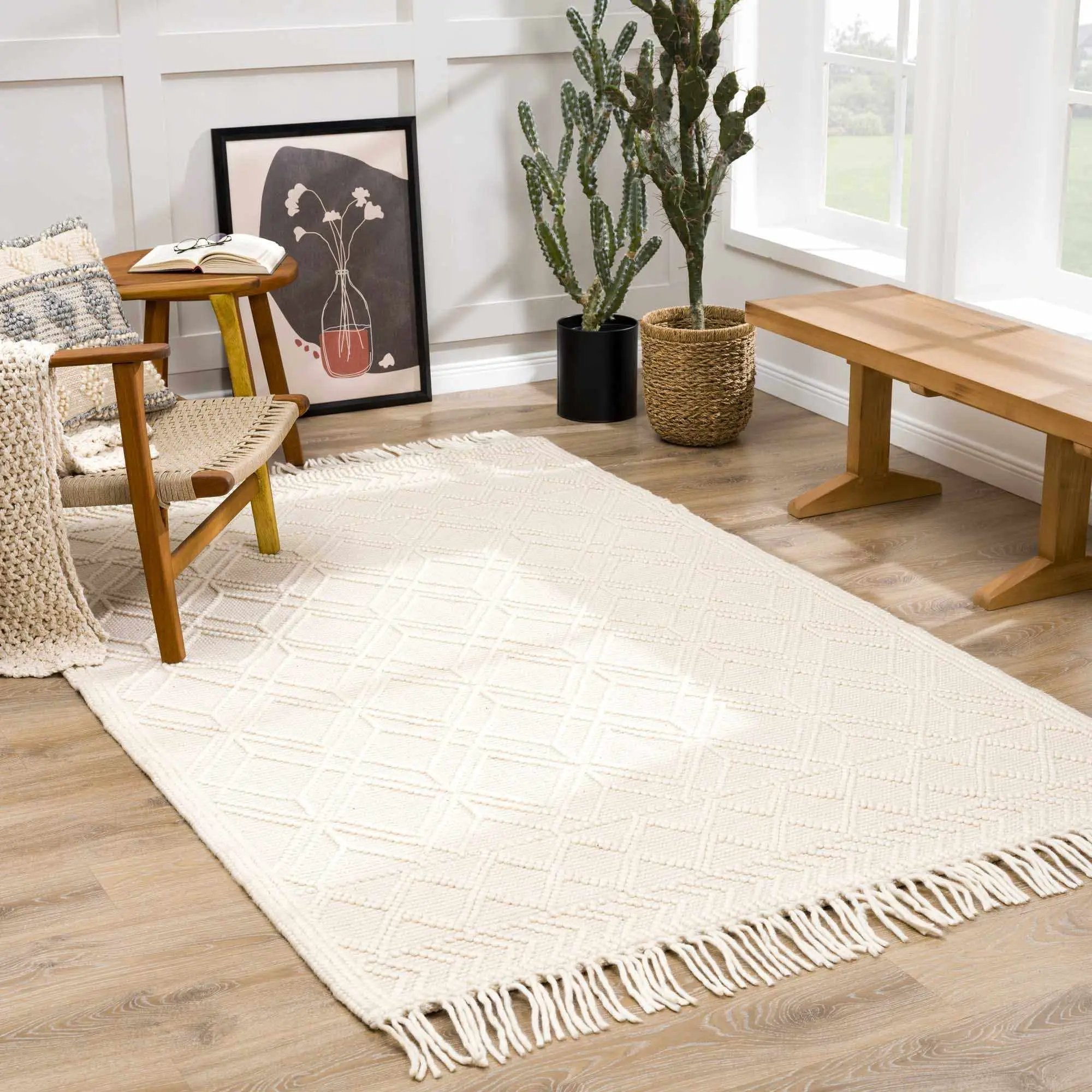Ramsbury Beige Area Rug by Hauteloom