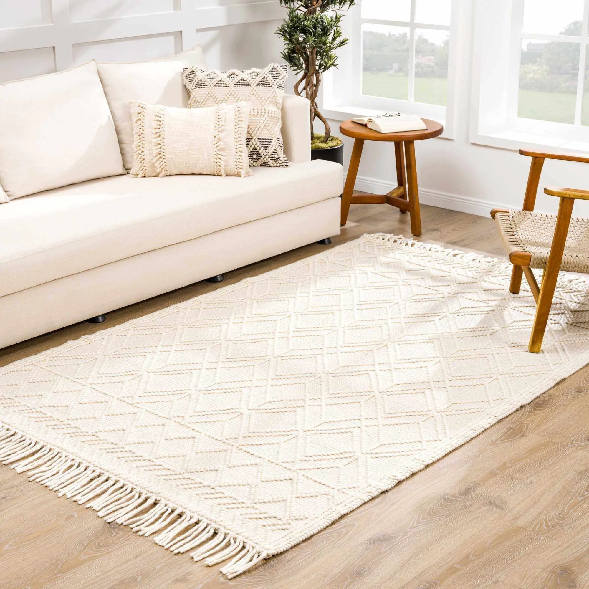 Ramsbury Beige Area Rug by Hauteloom