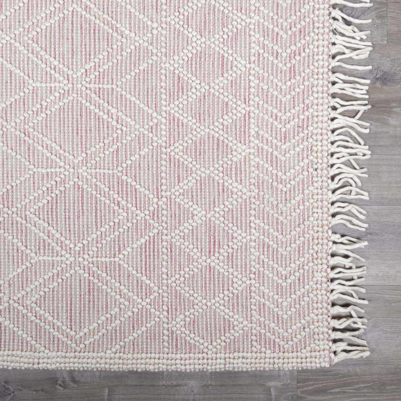 Ramsbury Soft Pink Wool Rug - Clearance by Boutique Rugs