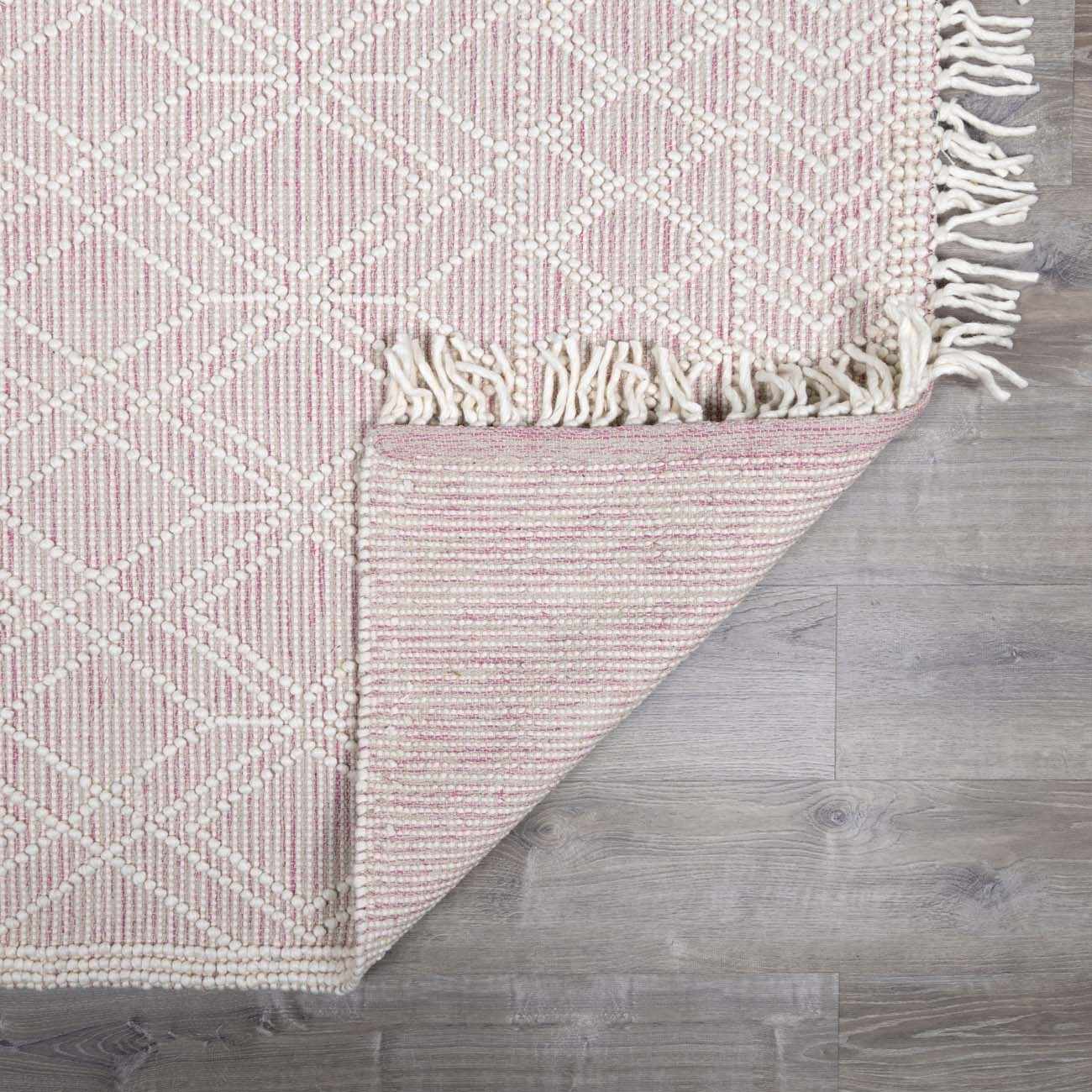 Ramsbury Soft Pink Wool Rug - Clearance by Boutique Rugs