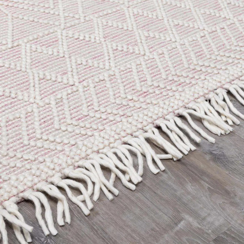 Ramsbury Soft Pink Wool Rug - Clearance by Boutique Rugs