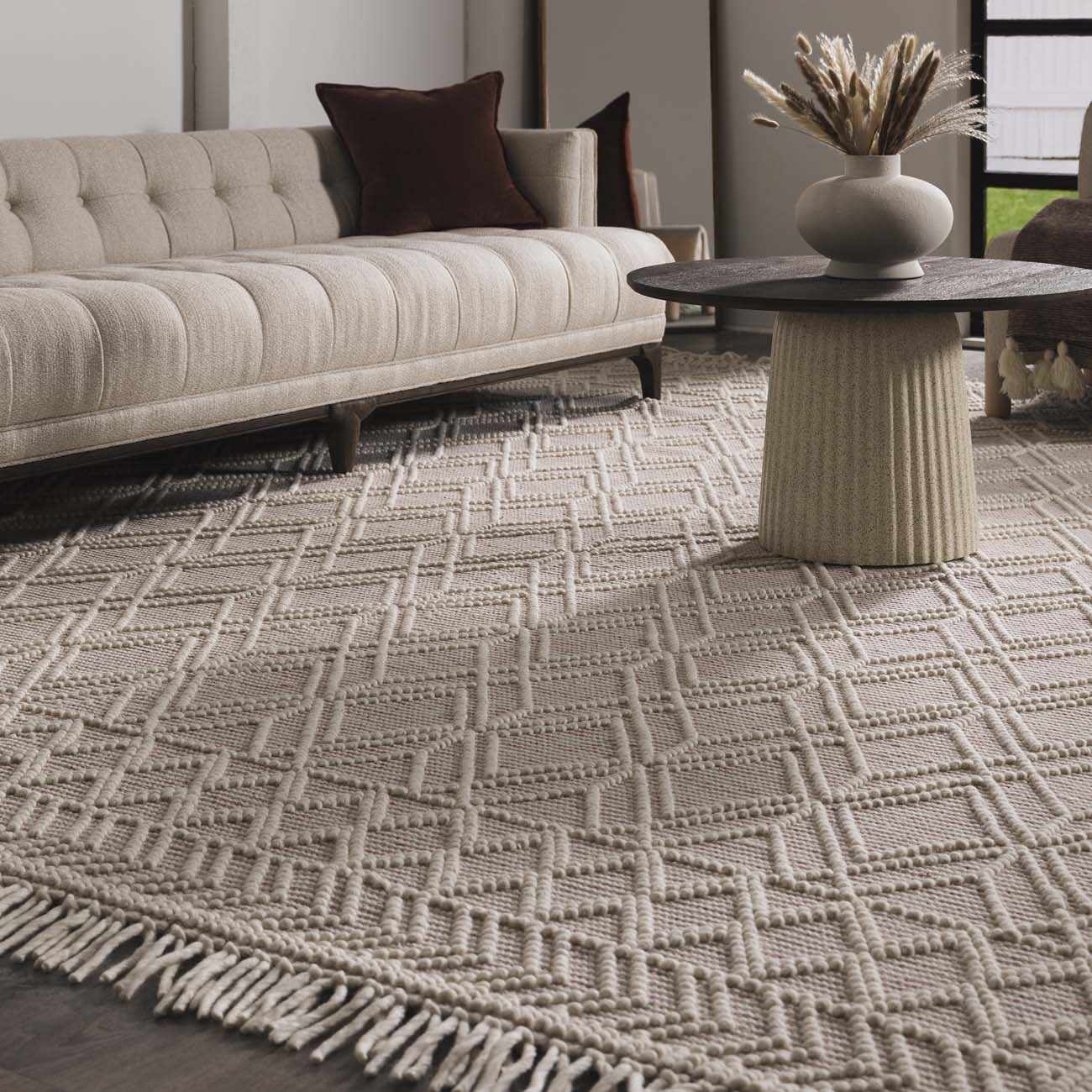 Ramsbury Soft Pink Wool Rug - Clearance by Boutique Rugs