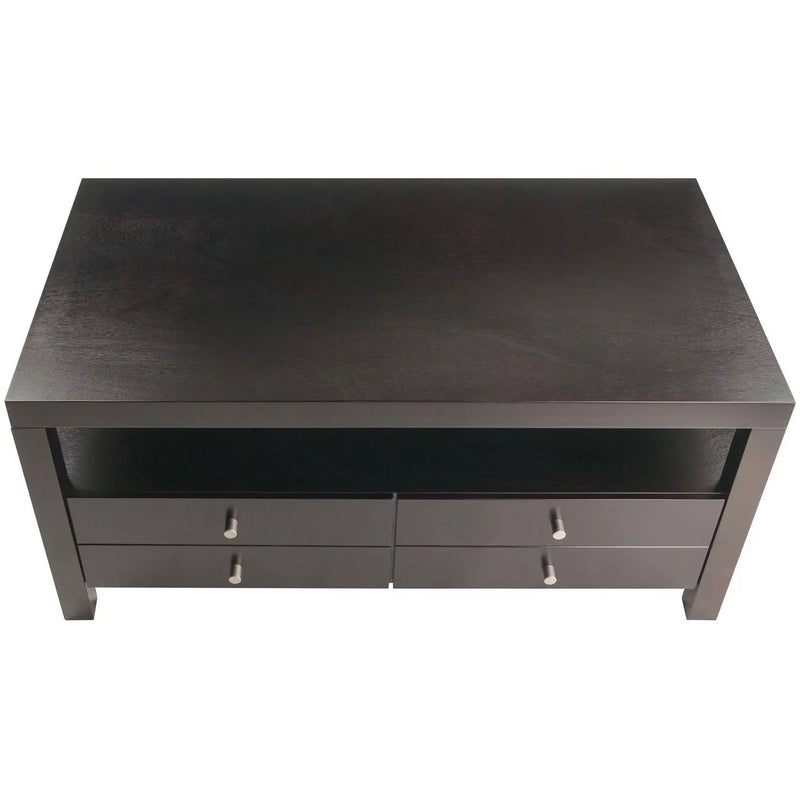 Modern Espresso 2 Drawer Coffee Table by HomePacific