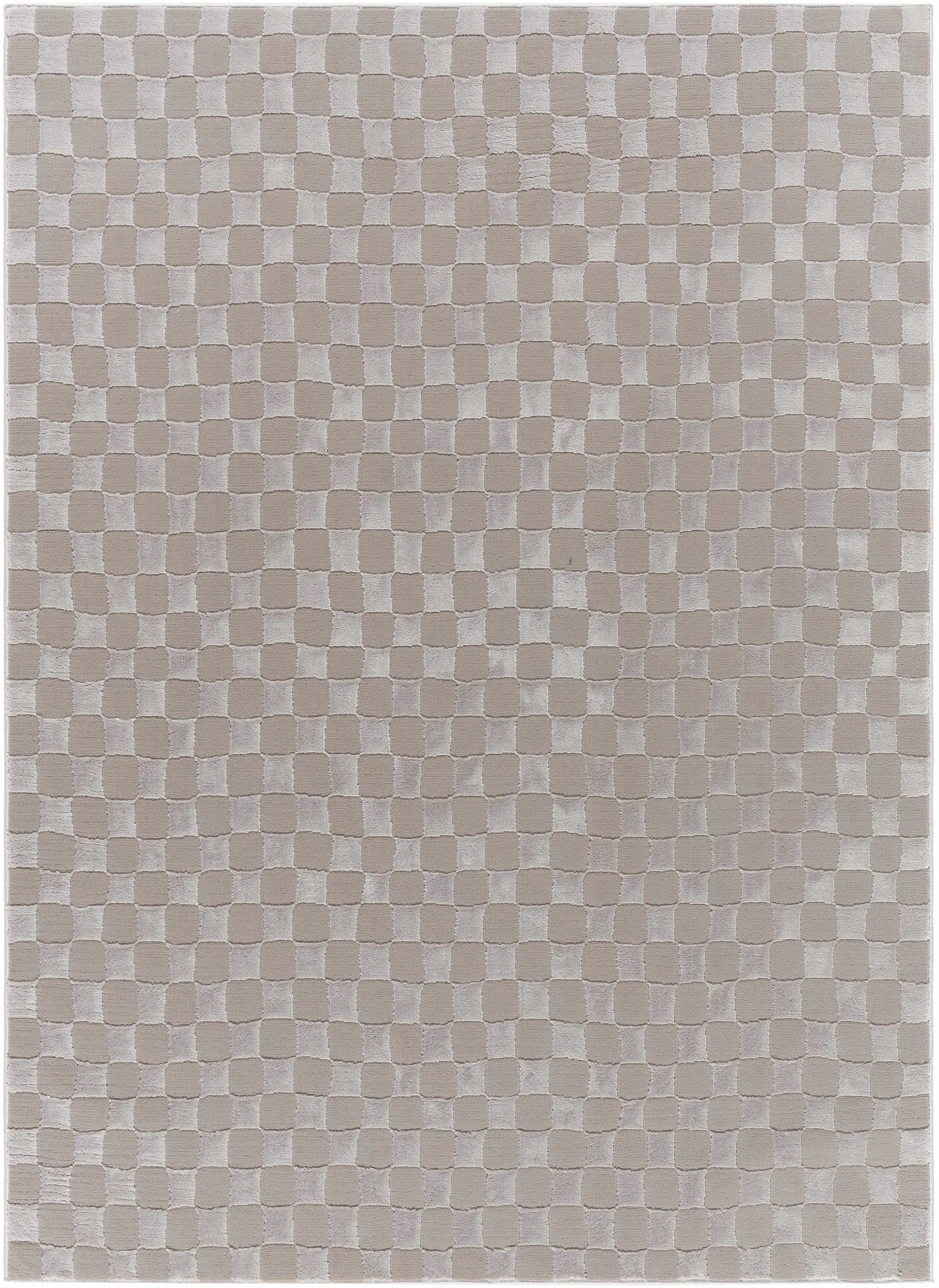 Carina Dark 3D Checkered Washable Area Rug by Boutique Rugs