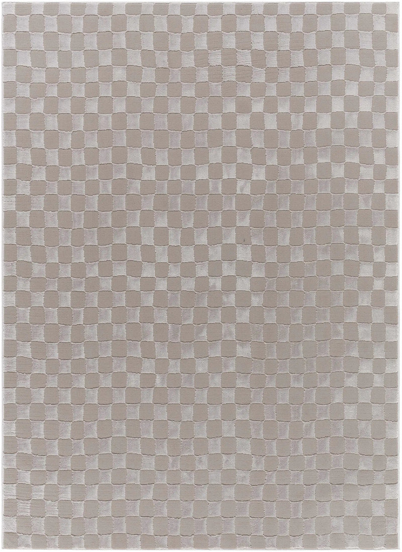 Carina Dark 3D Checkered Washable Area Rug by Boutique Rugs