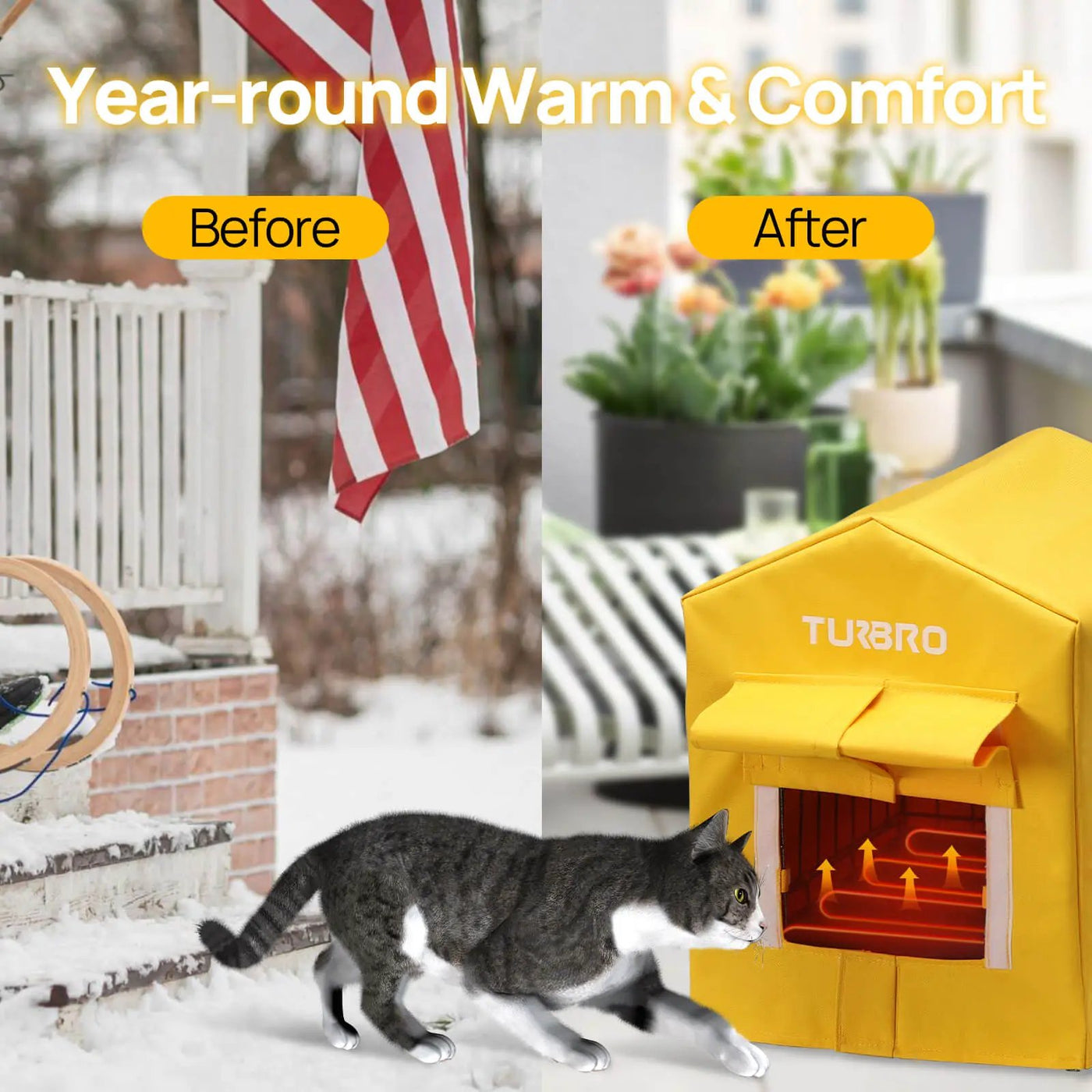 (Open Box) Neighborhood CH17A Heated Cat House by TURBRO