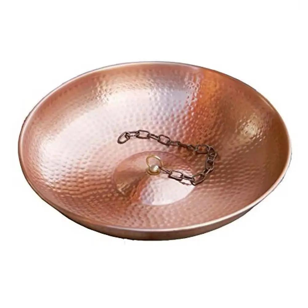 Premium Hand Hammered Copper Rain Chain Basin - 11-inch Diameter by HomePacific