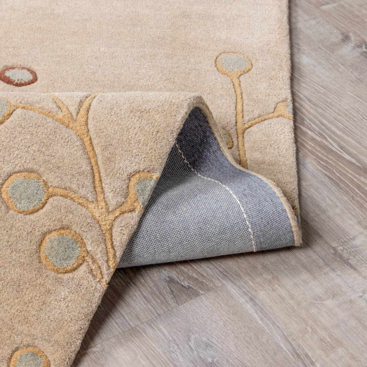 Elsu Beige&Gray Wool Rug by Boutique Rugs