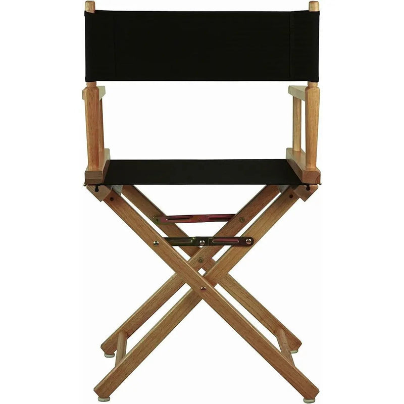 Solid Wood Frame Indoor/Outdoor Patio Dining Directors Chair with Black Seat by HomePacific