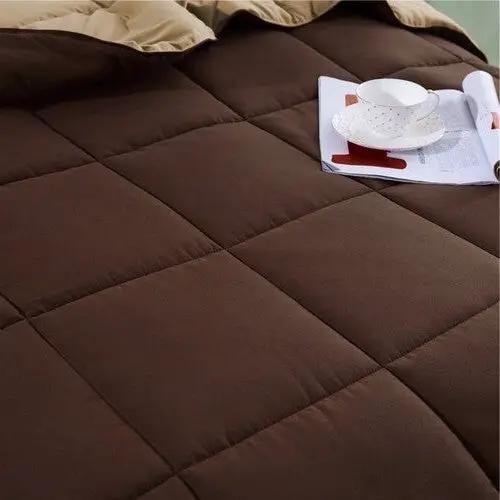 Full/Queen Traditional Microfiber Reversible 3 Piece Comforter Set in Brown by HomePacific