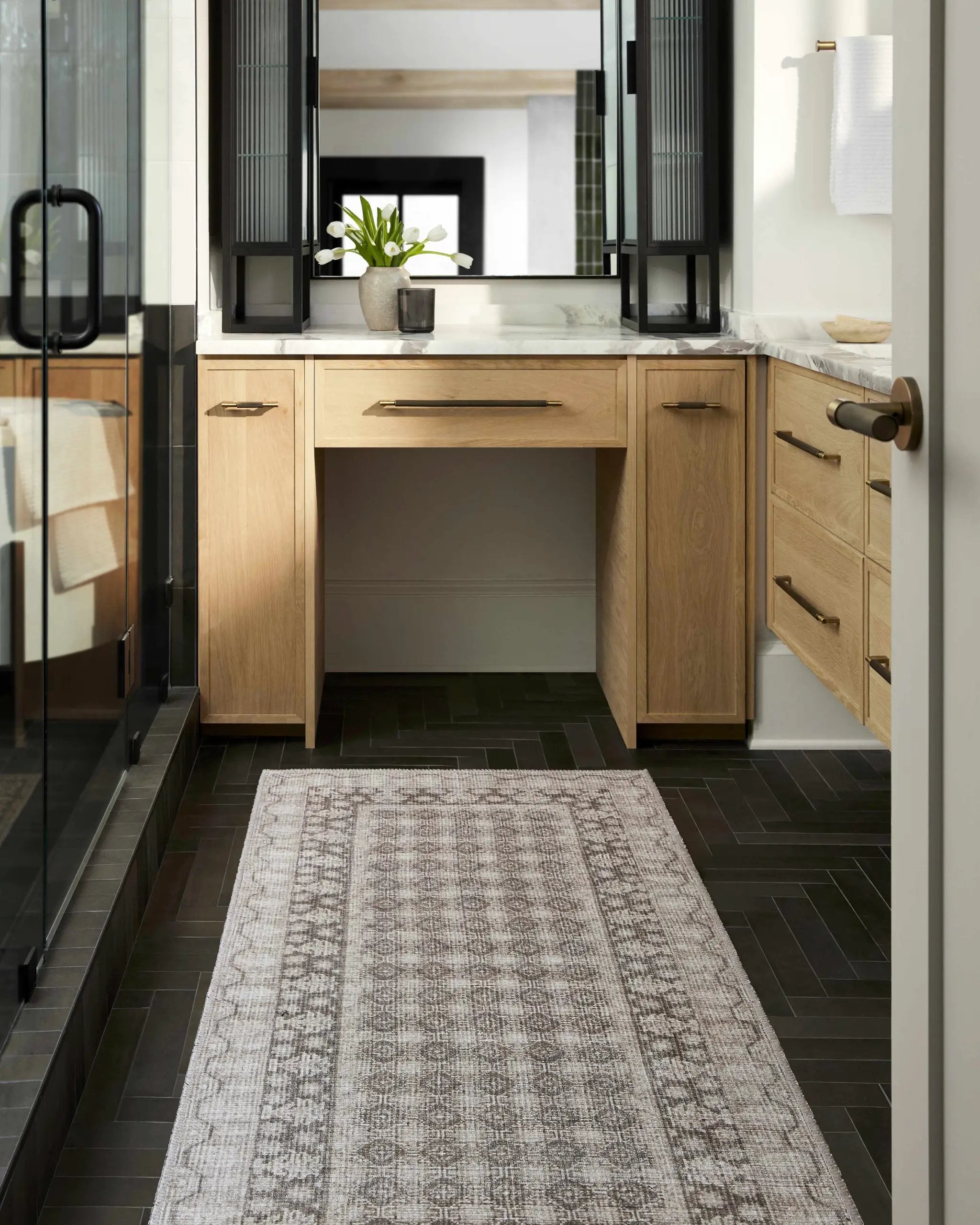 Rainier Light Brown Washable Rug | Our PNW Home X Livabliss by Boutique Rugs