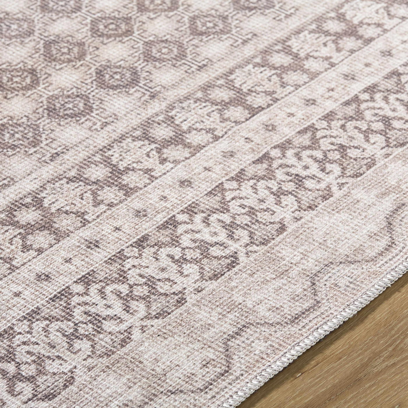 Rainier Light Brown Washable Rug | Our PNW Home X Livabliss by Boutique Rugs