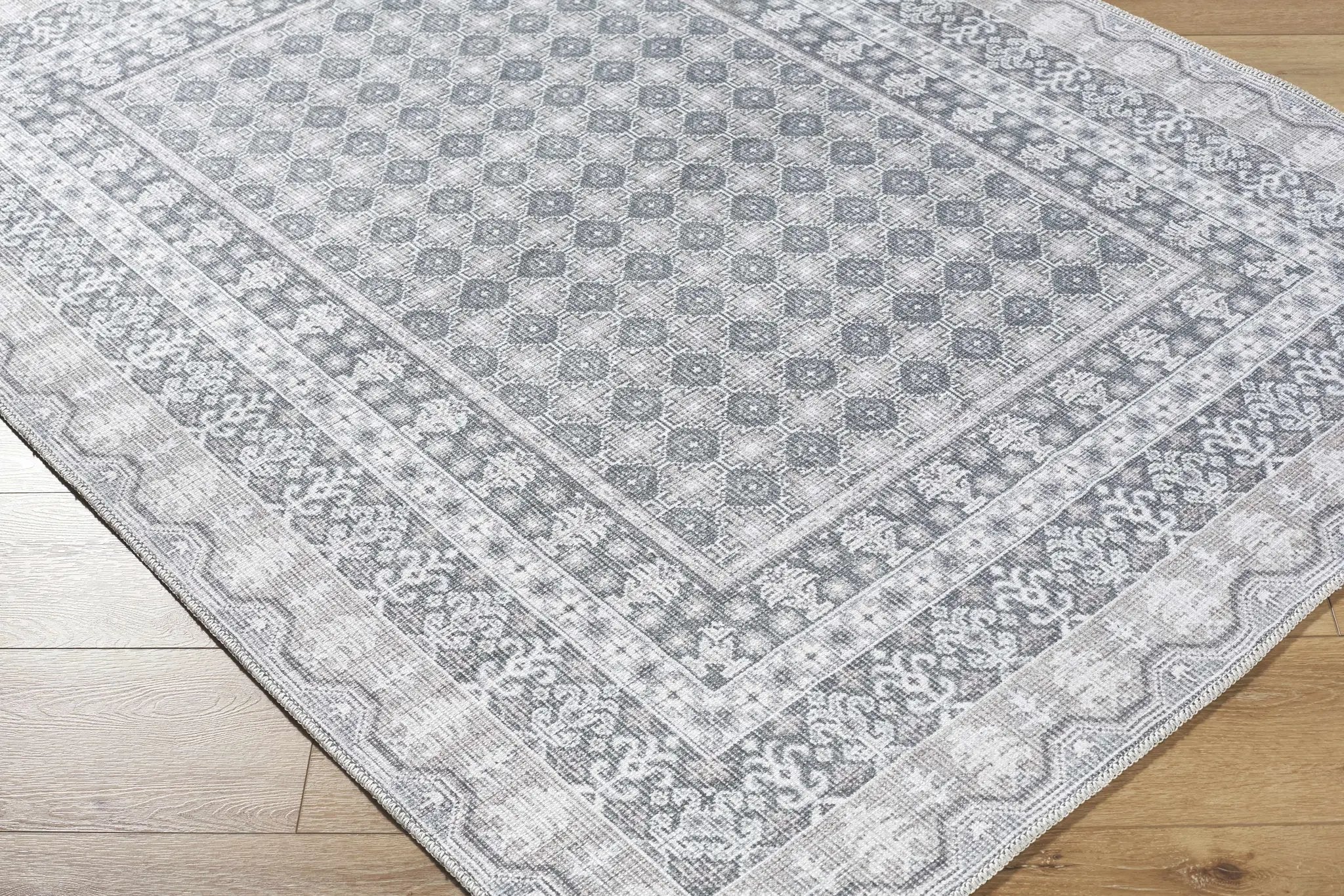 Rainier Gray Washable Rug | Our PNW Home X Livabliss by Boutique Rugs