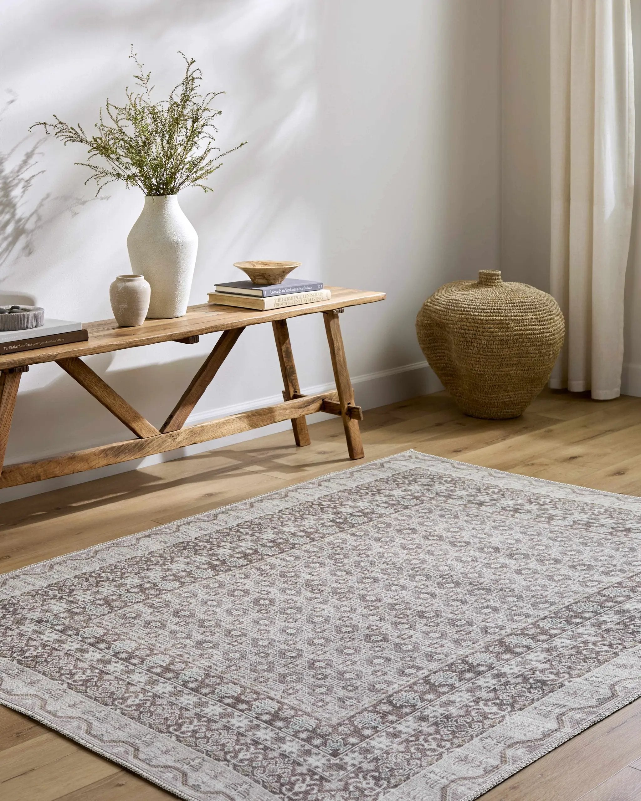 Rainier Brown Washable Rug | Our PNW Home X Livabliss by Boutique Rugs