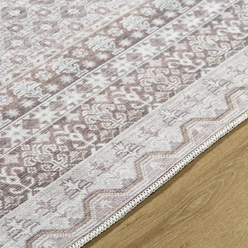Rainier Brown Washable Rug | Our PNW Home X Livabliss by Boutique Rugs