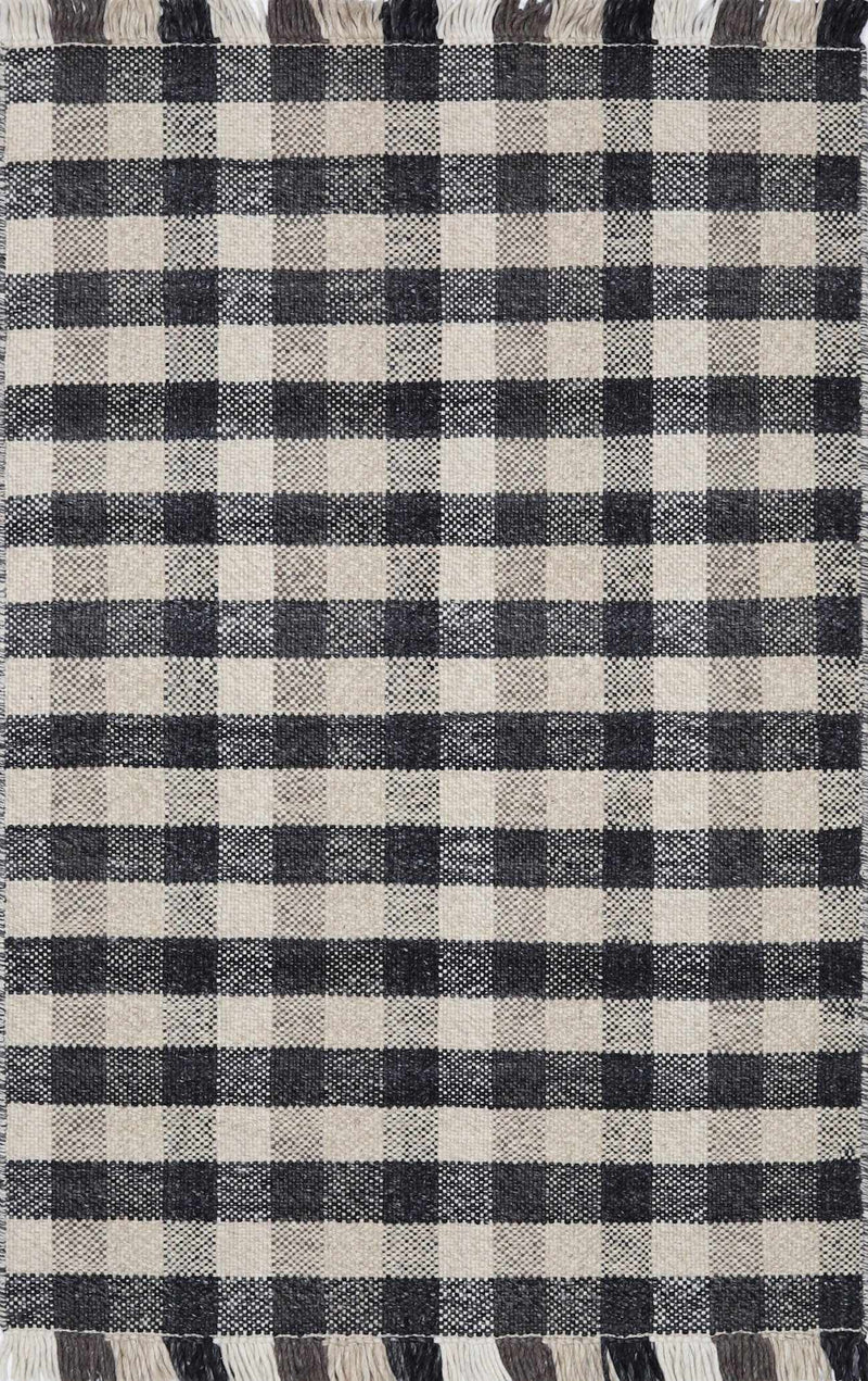 Chilliwack Gray Plaid Wool Rug by Boutique Rugs