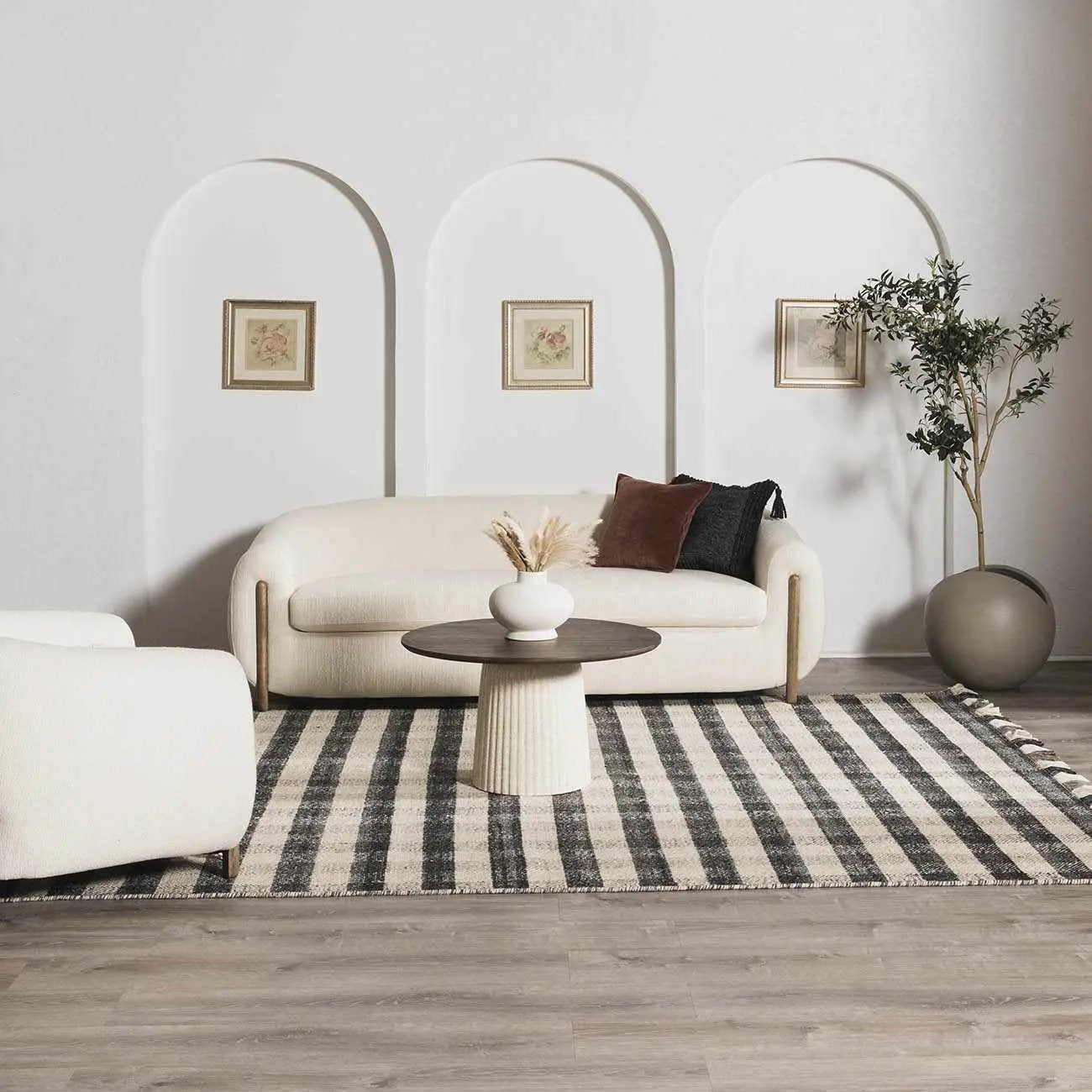 Chilliwack Gray Plaid Wool Rug by Boutique Rugs