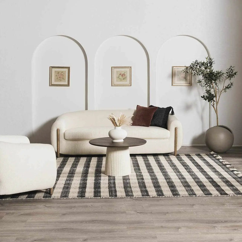Chilliwack Gray Plaid Wool Rug by Boutique Rugs