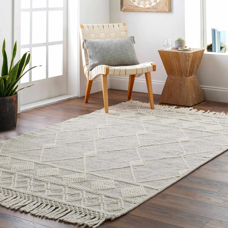 Hemingway Wool Rug with Tassels - Clearance by Boutique Rugs