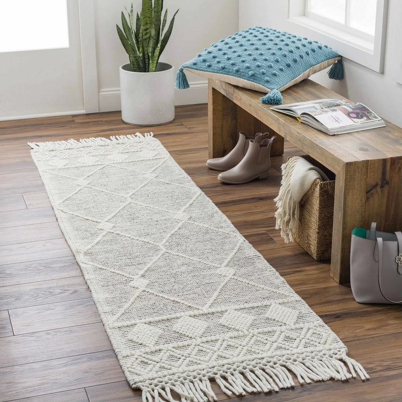 Hemingway Wool Rug with Tassels - Clearance by Boutique Rugs
