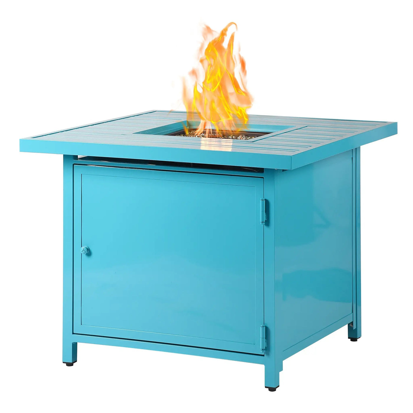 Aluminum 32-in Square Propane Fire Table with Beads, Covers and Lid by Sharicks