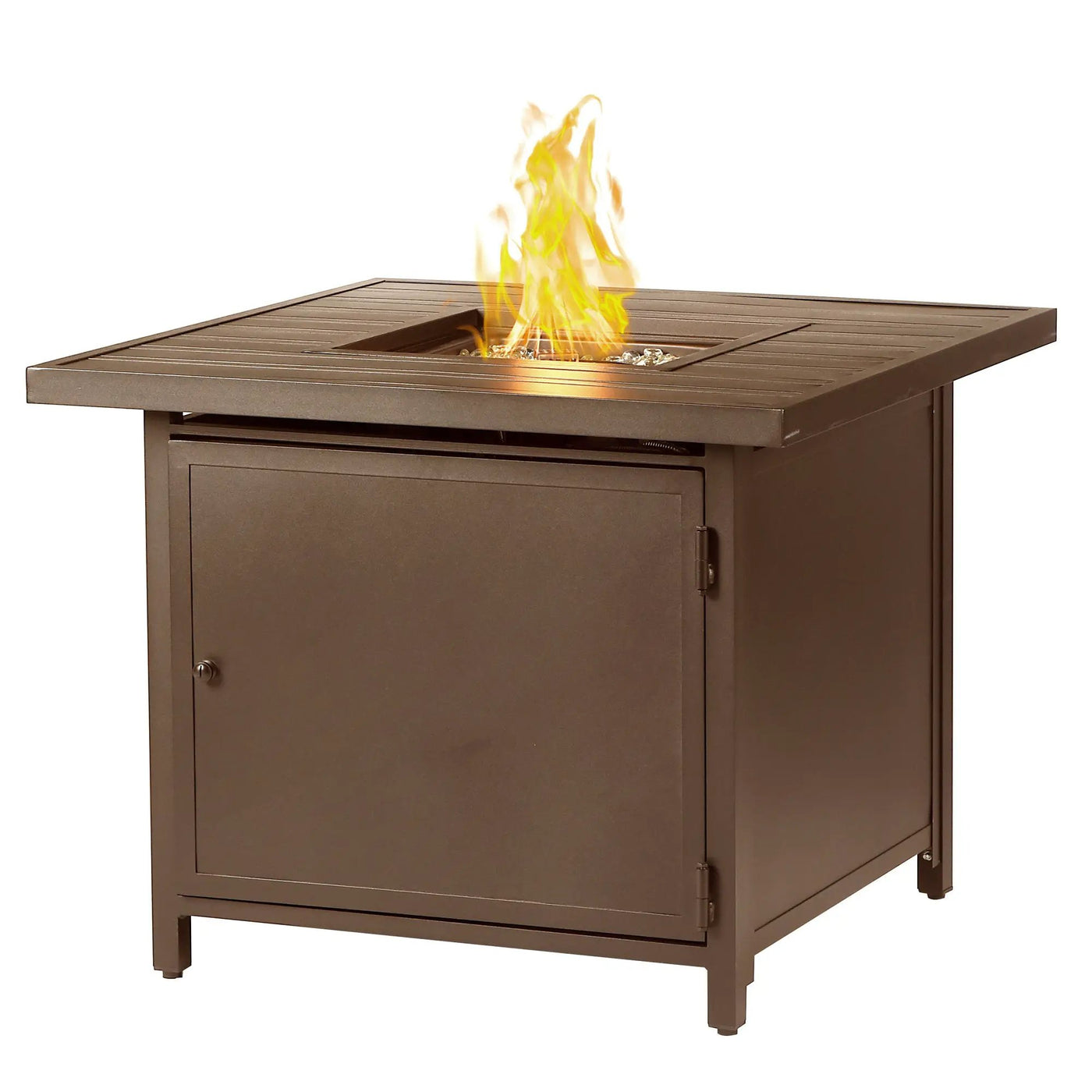 Aluminum 32-in Square Propane Fire Table with Beads, Covers and Lid by Sharicks