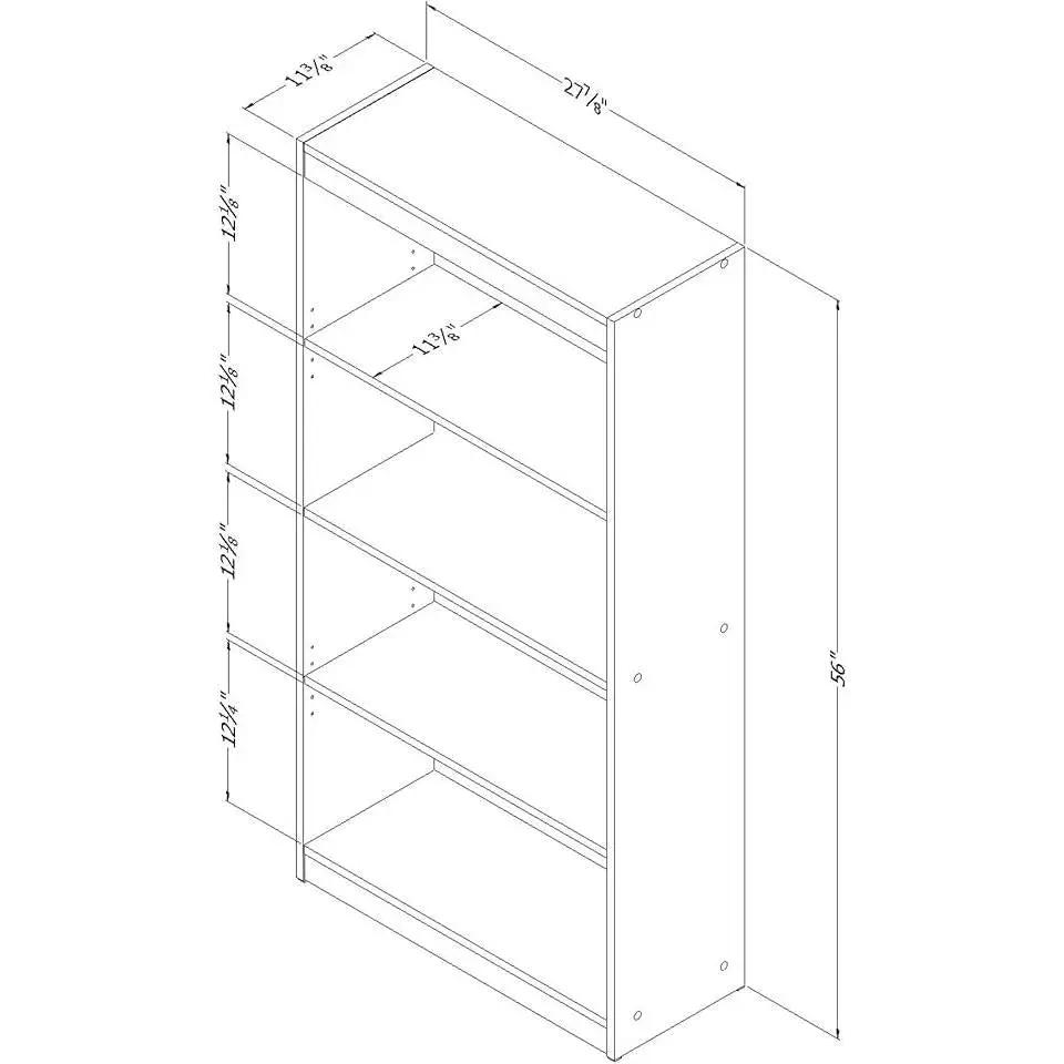 Four Shelf Eco-Friendly Bookcase in Cherry by HomePacific