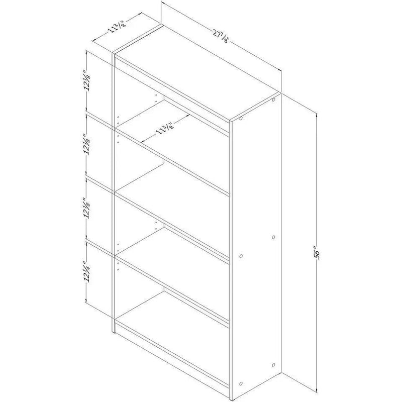 Four Shelf Eco-Friendly Bookcase in Cherry by HomePacific
