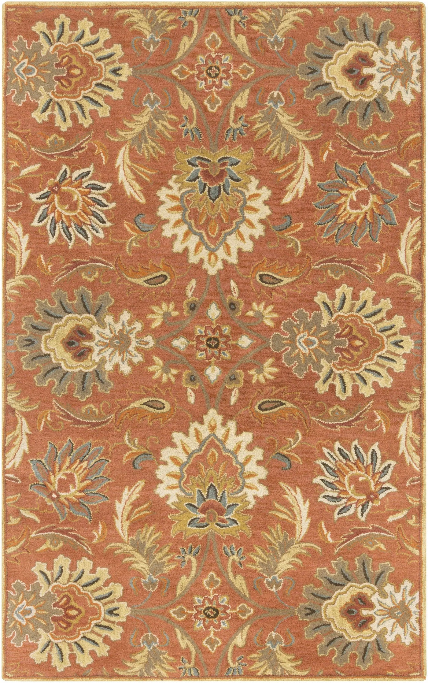Chesterton Hand Tufted Orange 1112 Area Rug by Boutique Rugs