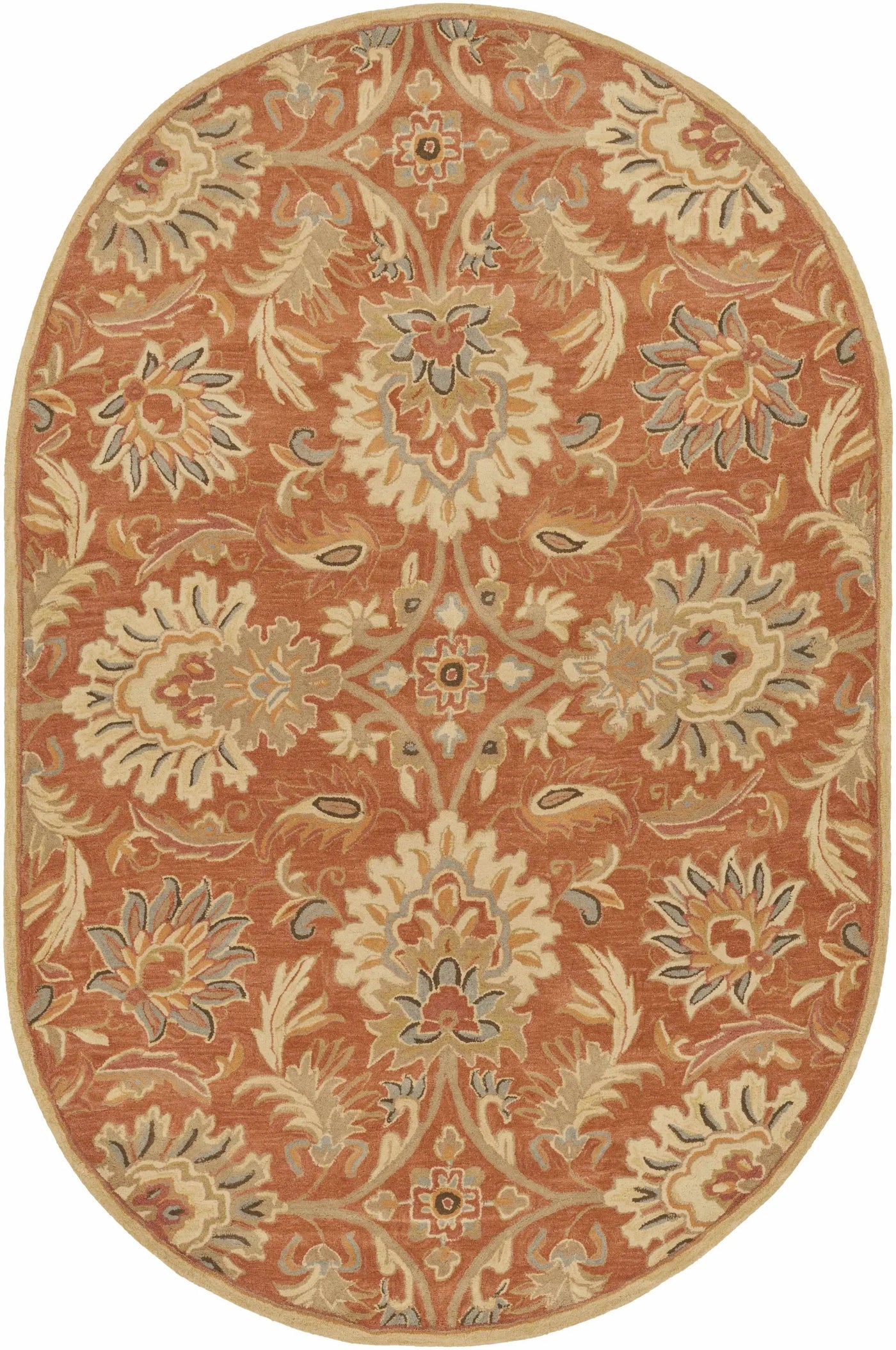 Chesterton Hand Tufted Orange 1112 Area Rug by Boutique Rugs