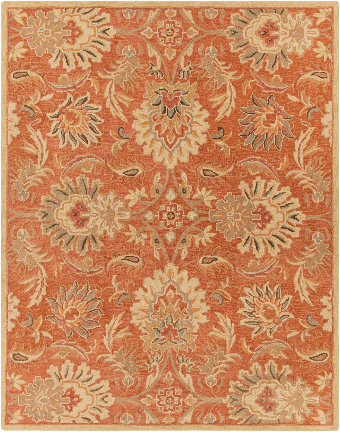 Chesterton Hand Tufted Orange 1112 Area Rug by Boutique Rugs