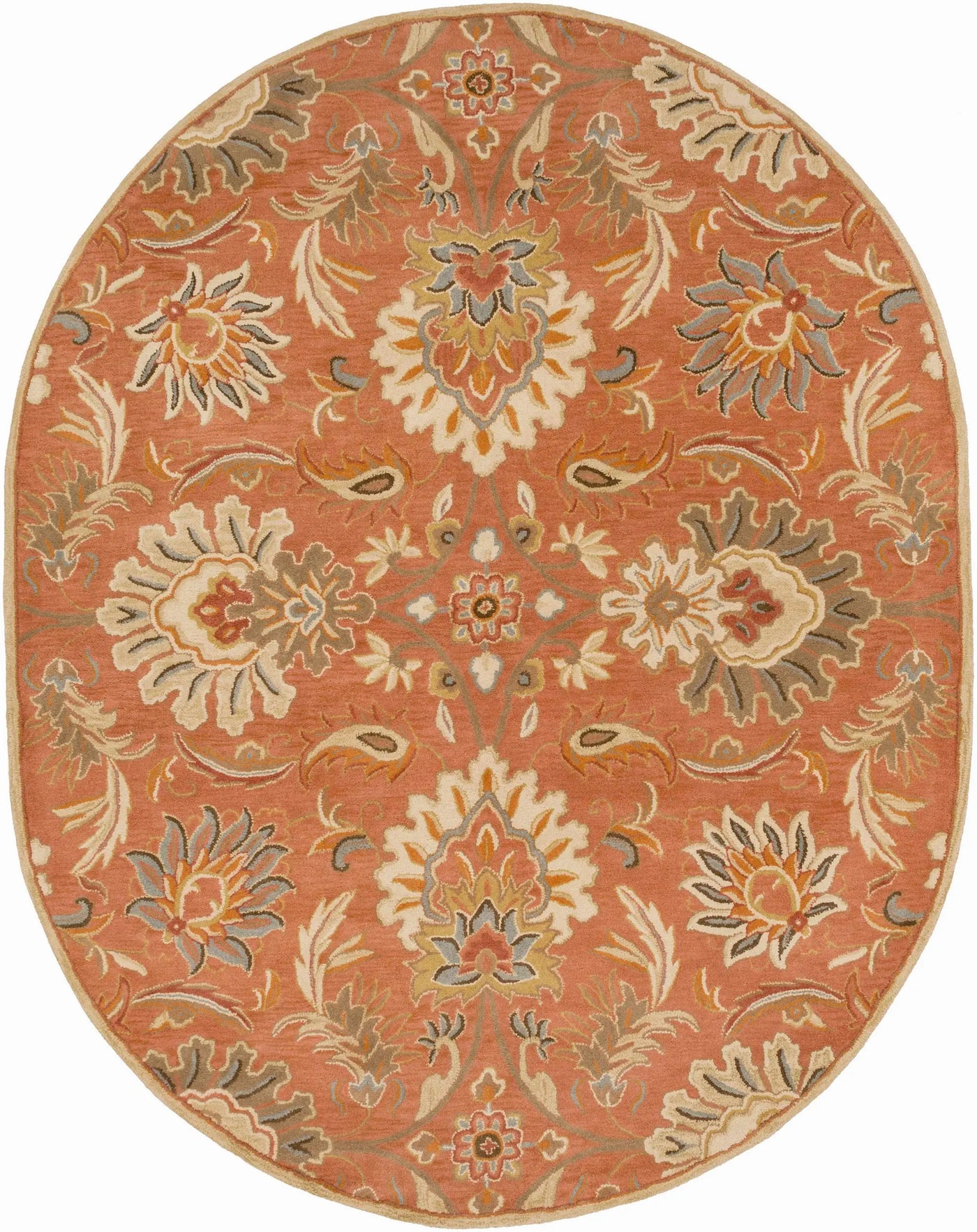 Chesterton Hand Tufted Orange 1112 Area Rug by Boutique Rugs