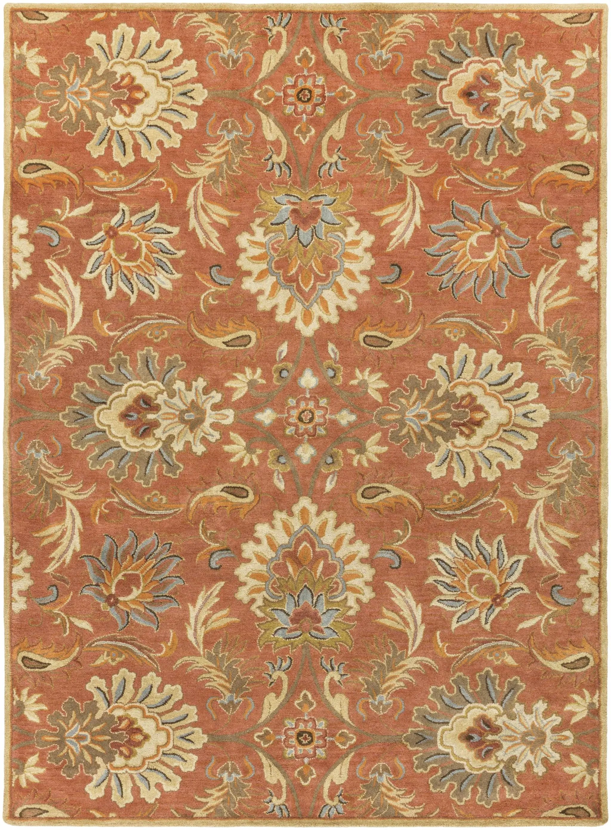 Chesterton Hand Tufted Orange 1112 Area Rug by Boutique Rugs