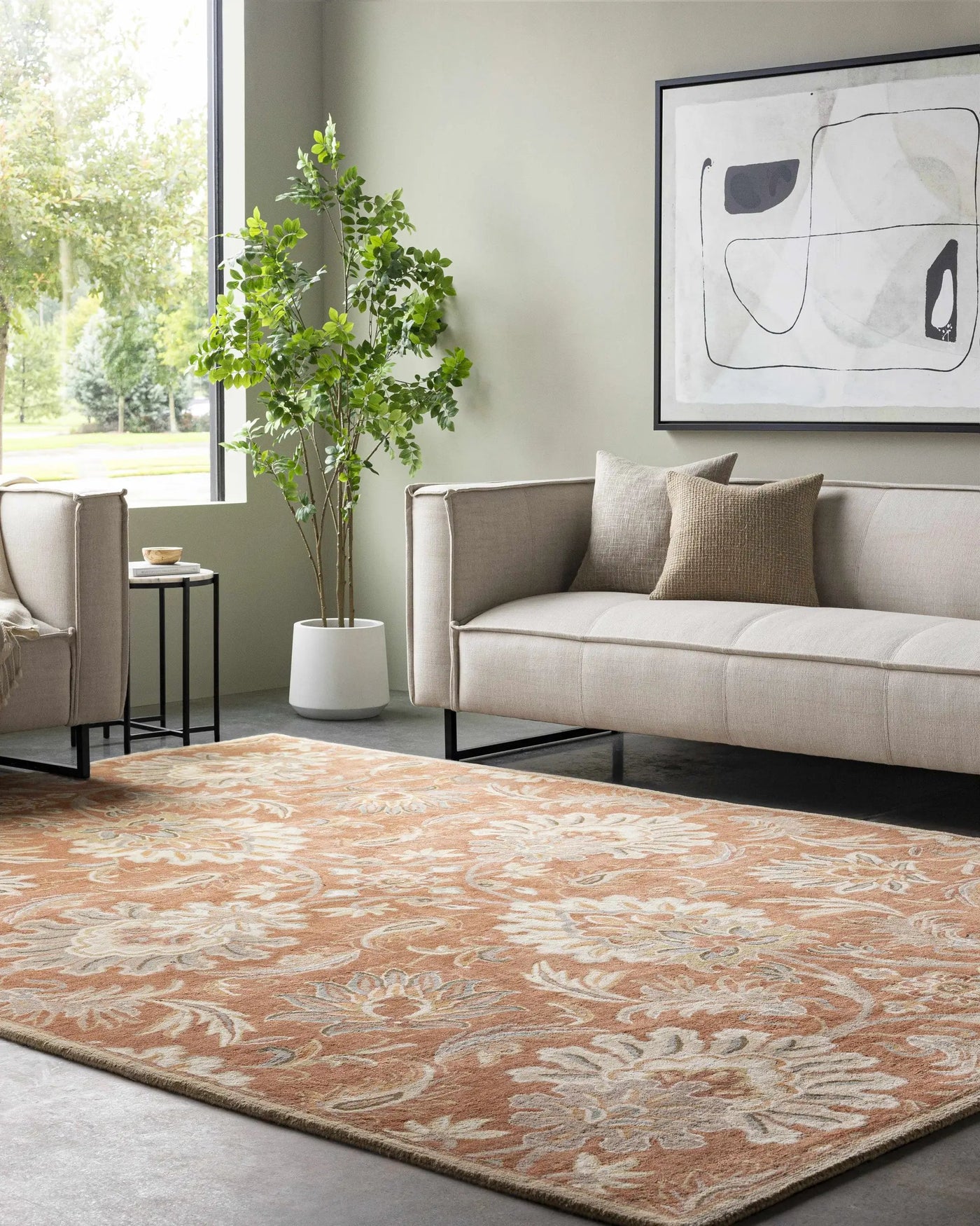 Chesterton Hand Tufted Orange 1112 Area Rug by Boutique Rugs