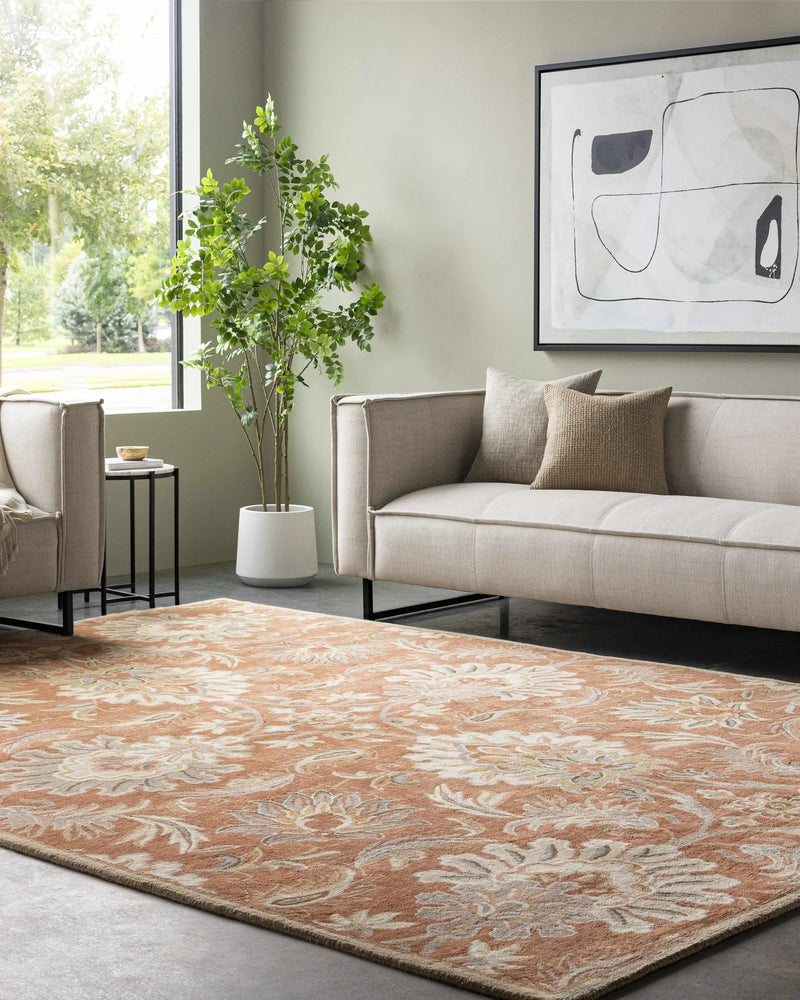 Chesterton Hand Tufted Orange 1112 Area Rug by Boutique Rugs