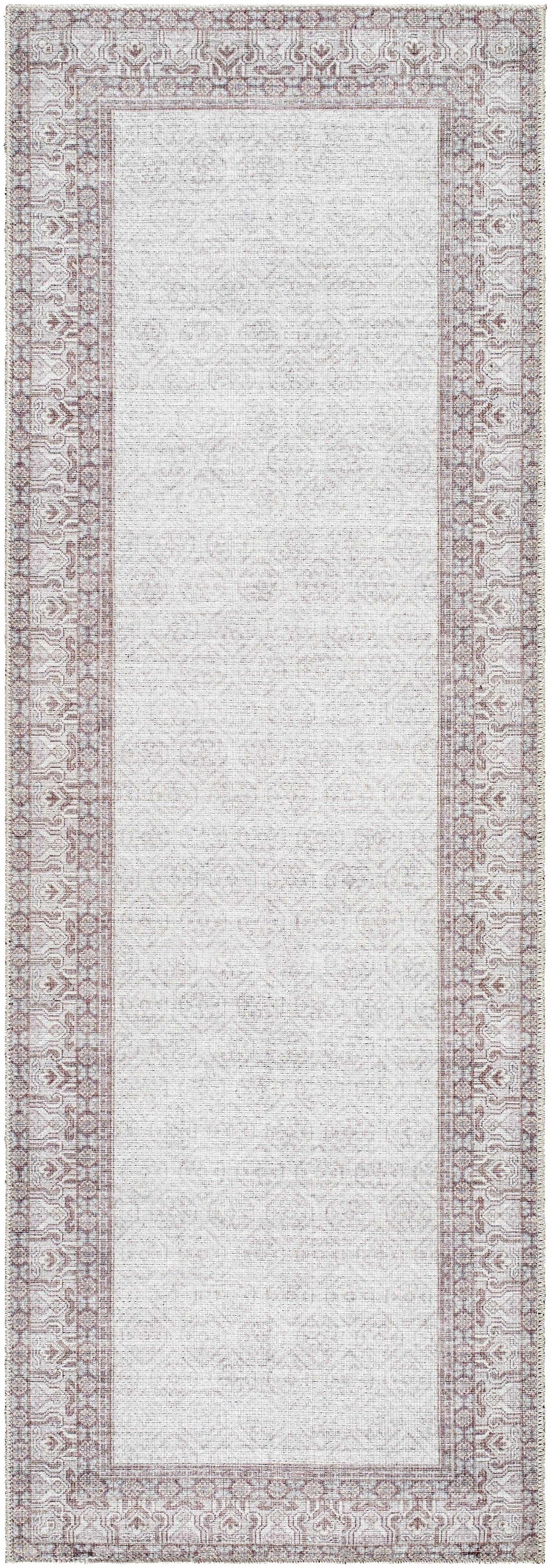 Rainier Cottage Border Brown Washable Rug | Our PNW Home X Livabliss by Boutique Rugs