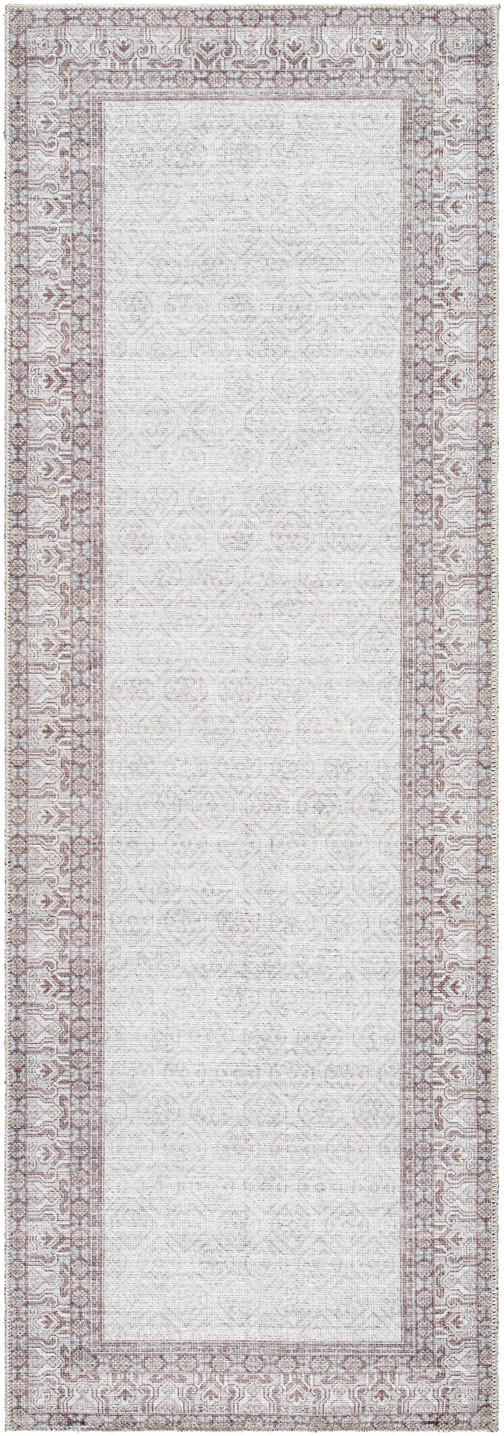 Rainier Cottage Border Brown Washable Rug | Our PNW Home X Livabliss by Boutique Rugs