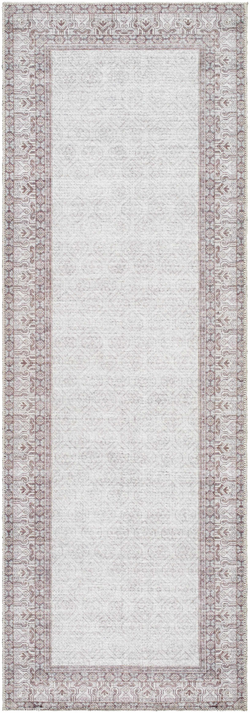 Rainier Cottage Border Brown Washable Rug | Our PNW Home X Livabliss by Boutique Rugs