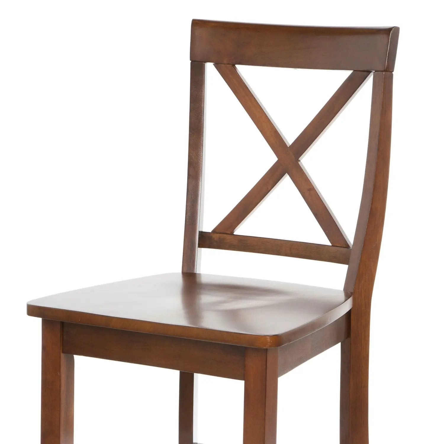 Set of 2 - X-Back 30-inch Solid Wood Barstool in Mahogany Finish by HomePacific