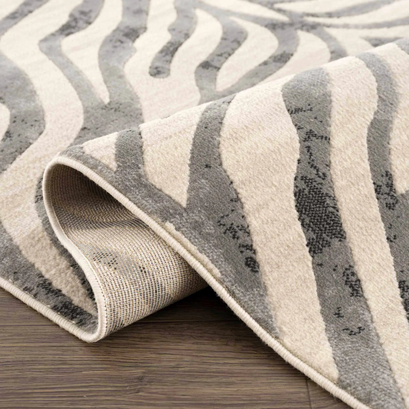 Gray Ecorse Zebra Print Area Rug by Boutique Rugs