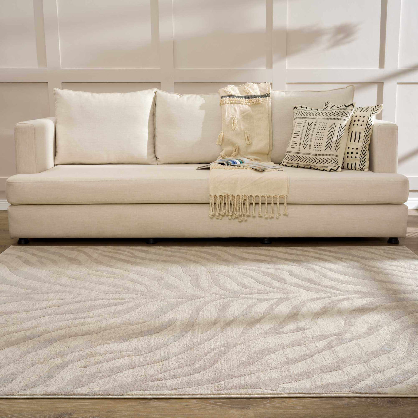 Beige Manteca Zebra Print Area Rug by Boutique Rugs