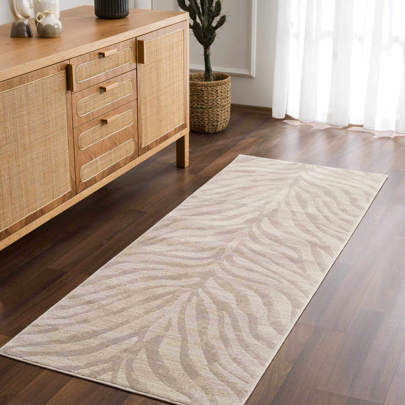 Beige Manteca Zebra Print Area Rug by Hauteloom