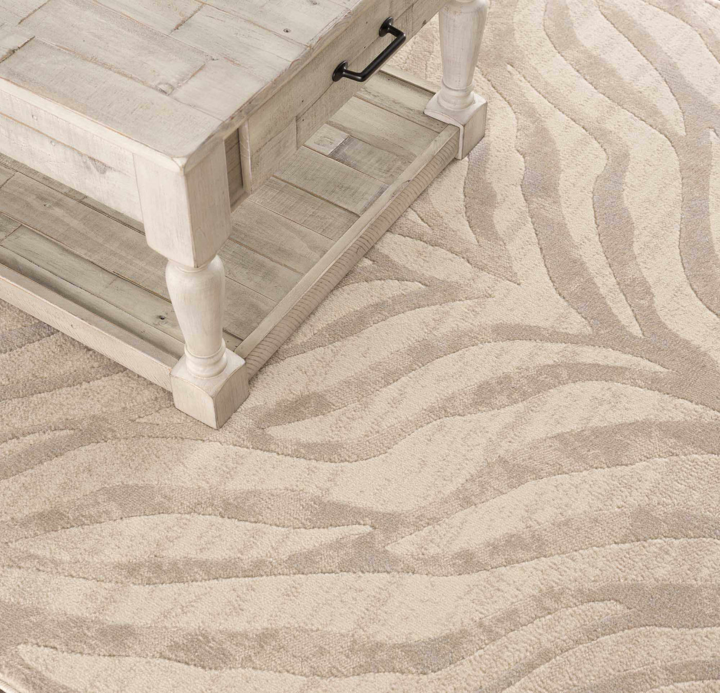 Beige Manteca Zebra Print Area Rug by Boutique Rugs