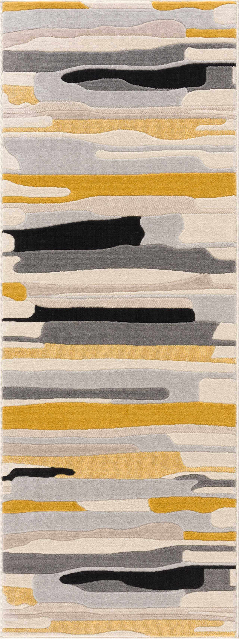 Southfields Mustard Modern Rug by Boutique Rugs