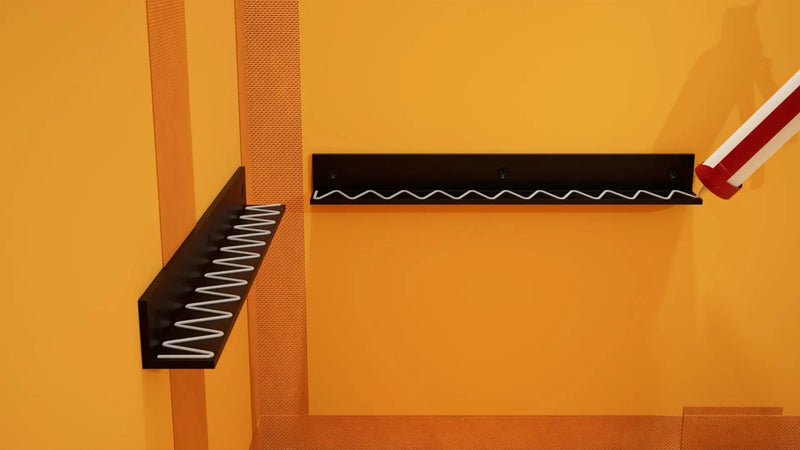 The Original Floating Corner Shower Bench Kit™ with Orange Waterproof Board by The Original Granite Bracket