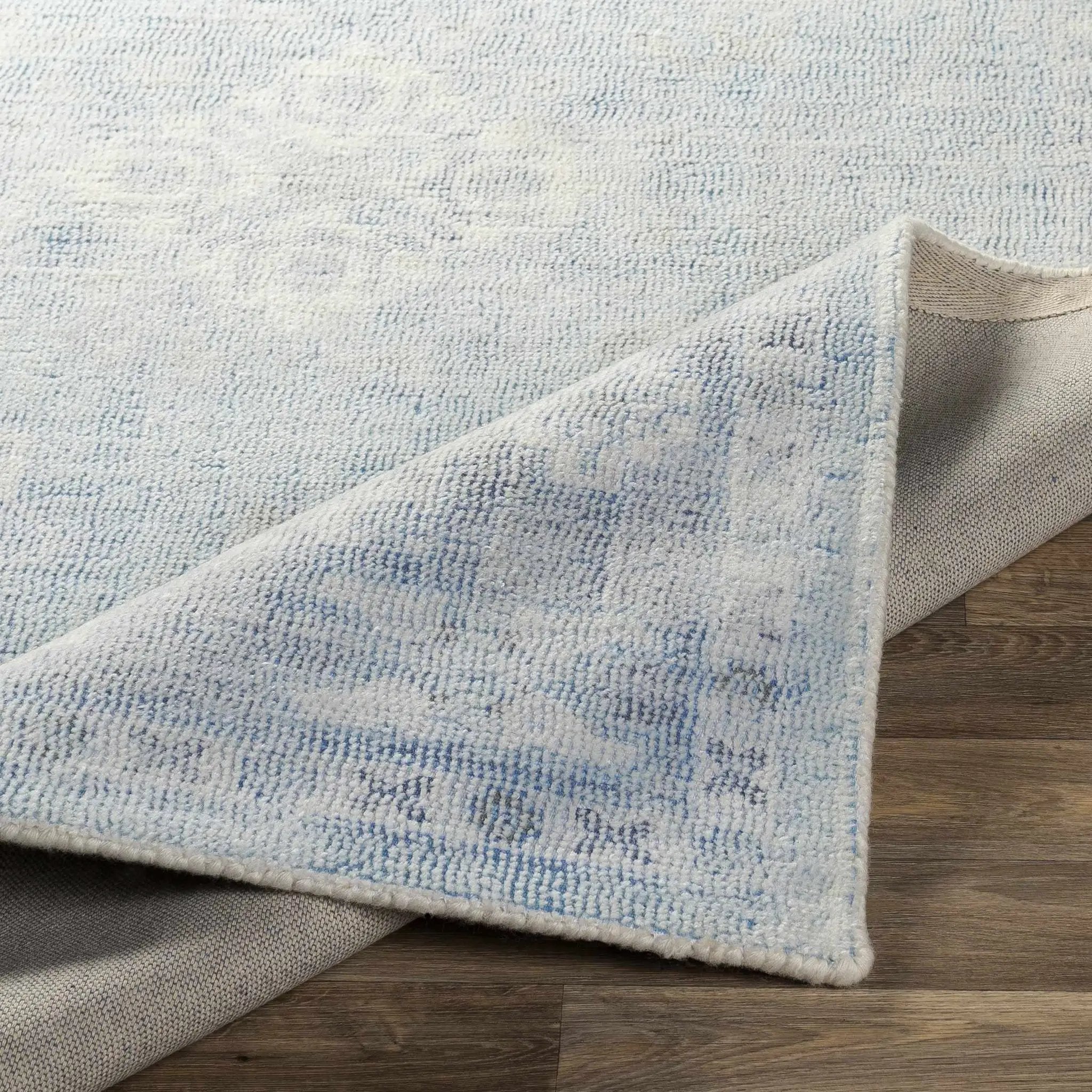 Calderbank Sky Blue Wool-Blend Area Rug by Boutique Rugs