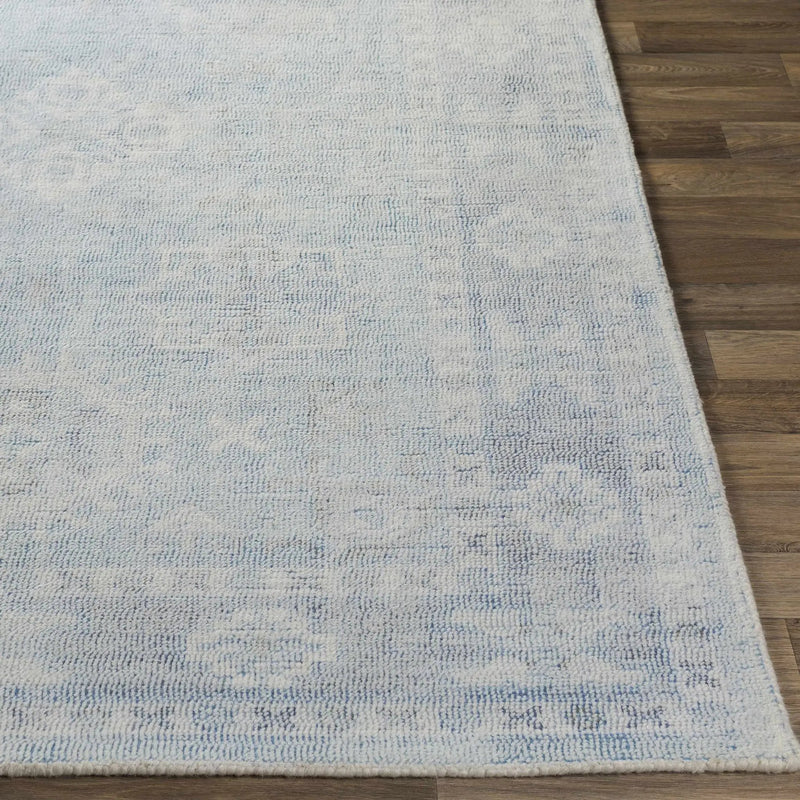 Calderbank Sky Blue Wool-Blend Area Rug by Boutique Rugs