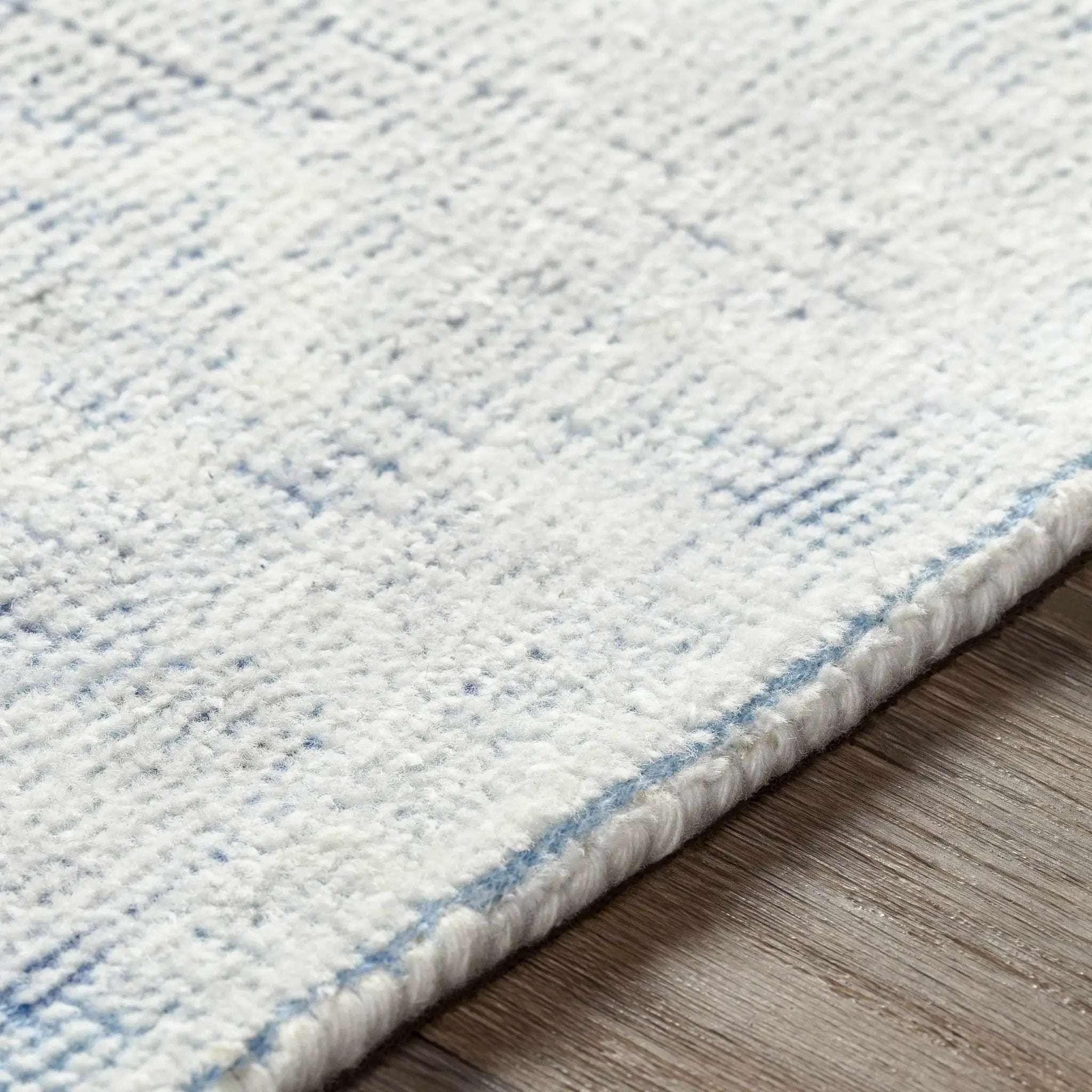 Calderbank Sky Blue Wool-Blend Area Rug by Boutique Rugs