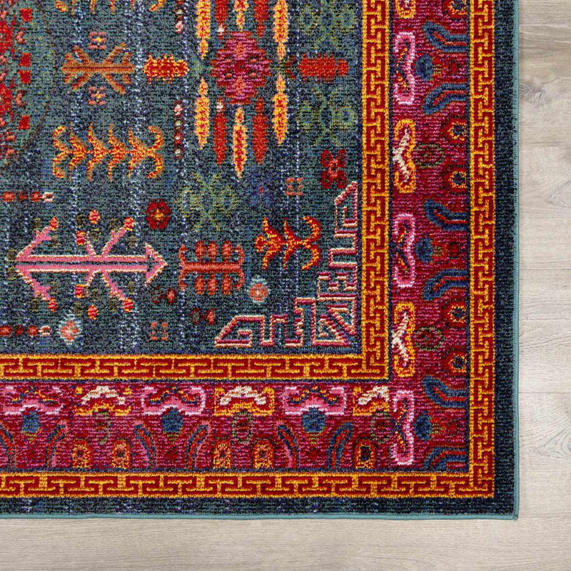 Cleveland Colorful Traditional Area Rug - Teal, Aqua, Navy by Boutique Rugs